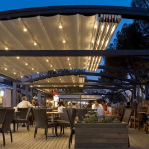 mái xếp di động nhà hàng