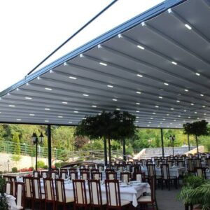 mái xếp di động nhà hàng